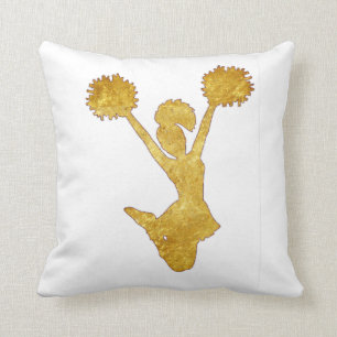 Coussin Pom-pom girl d'or