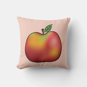 Coussin Pomme Carton Rouge Sur Rose