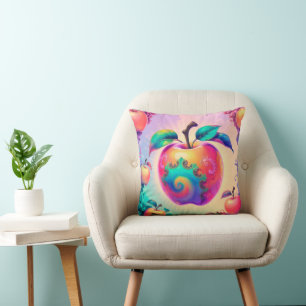 Coussin Pomme colorée