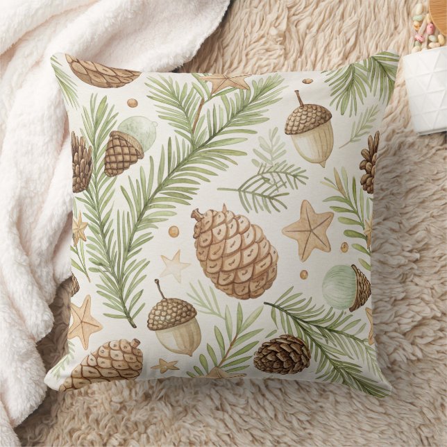 Coussin Pomme de pin de pin à feuilles persistantes nature (Couverture)