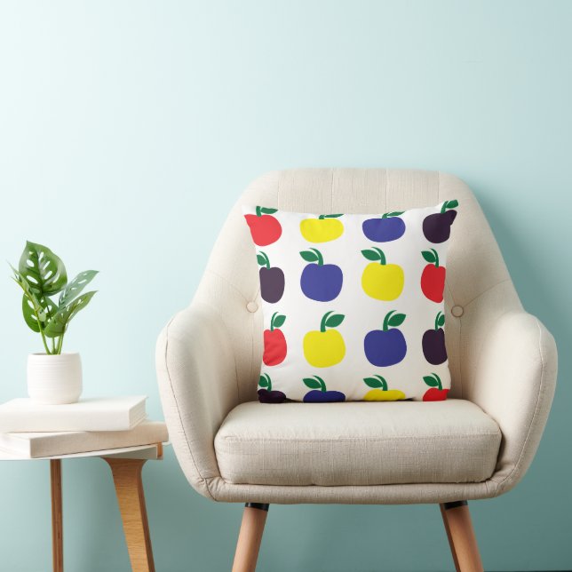 Coussin Pomme Fruit Colorée (Chaise)