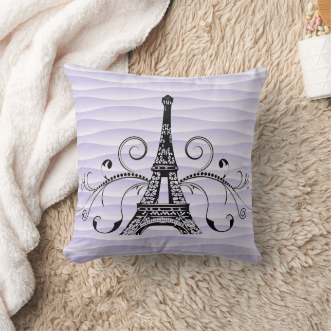 Coussin Pommeau de serviette pourpre Eiffel (Couverture)
