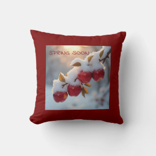 Coussin pommes enneigées
