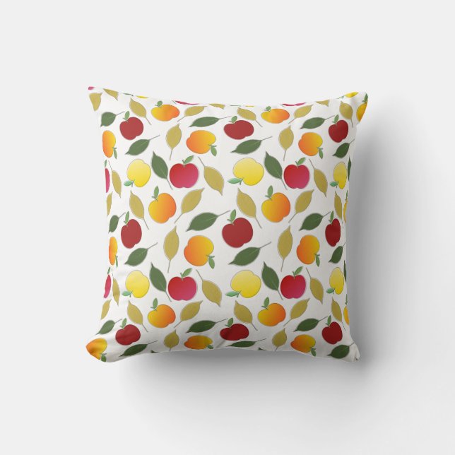 Coussin Pommes et Feuilles (Recto)