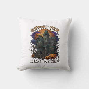 Coussin Pompe Maison Hantée Halloween Sorcières Locales So