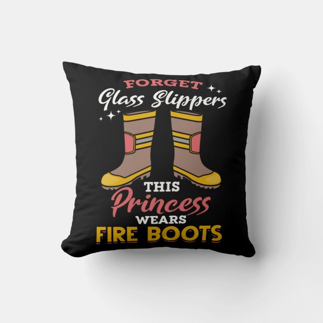 Coussin Pompier Princesse Fier Fier Fighter Girl (Recto)