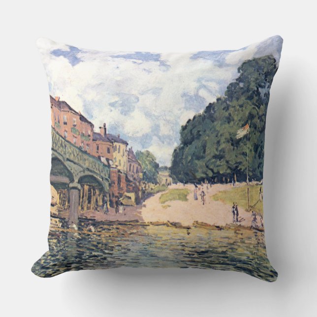 Coussin Pont Alfred Sisley Hampton Court (Recto)