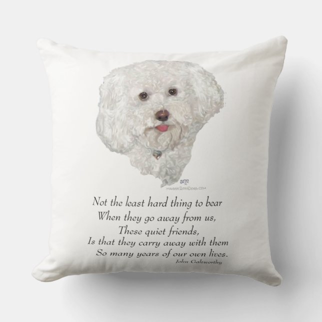 Coussin Pont Bichon Frise Rainbow (Recto)