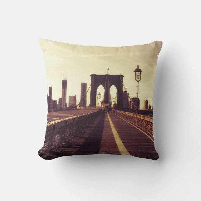 Coussin Pont de Brooklyn - New York City (Recto)