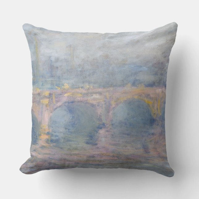 Coussin Pont de Claude Monet | Waterloo, Londres, au (Recto)