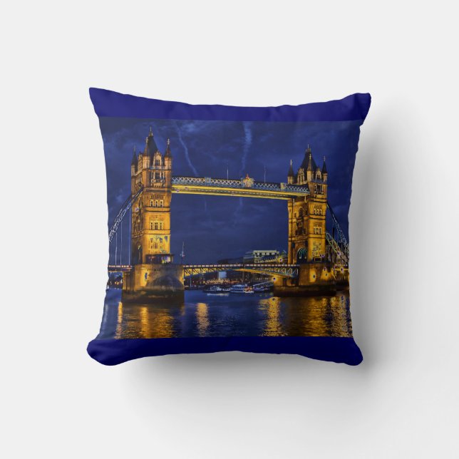 Coussin Pont de tour, Londres (Recto)