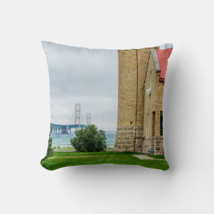 Coussin Pont du détroit de Mackinac et phare