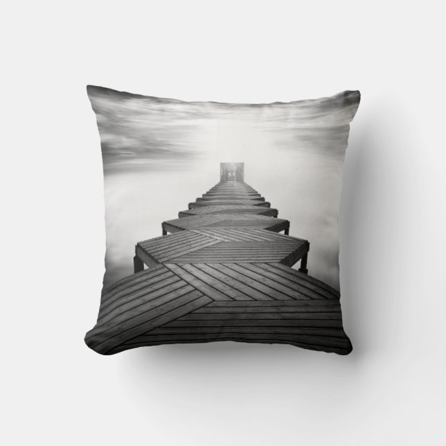 Coussin Pont en bois au-dessus de la mer (Recto)