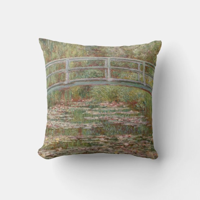 Coussin Pont français de Monet Giverney (Recto)