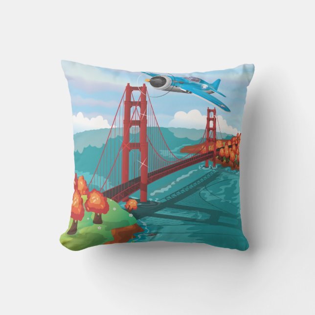 Coussin Pont Golden Gate de San Francisco (Recto)