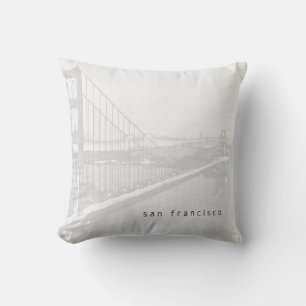 Coussin Pont Golden Gate San Francisco Gris clair