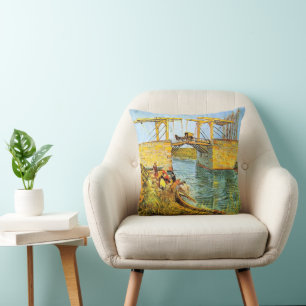 Coussin Pont Langlois à Arles par Vincent van Gogh