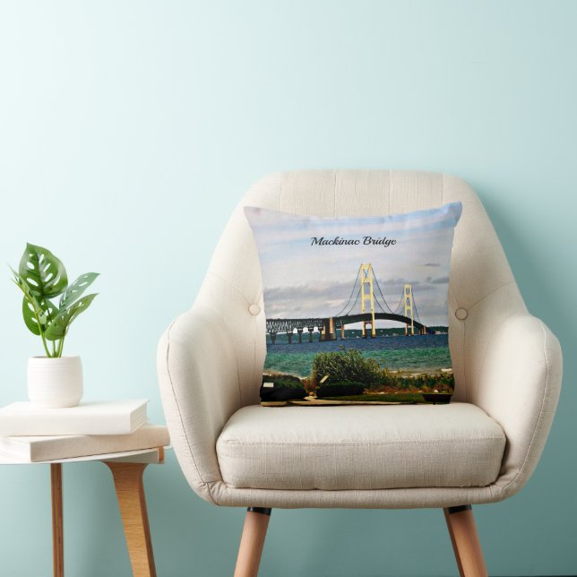 Coussin Pont Mackinac, Île Mackinac (Chaise)