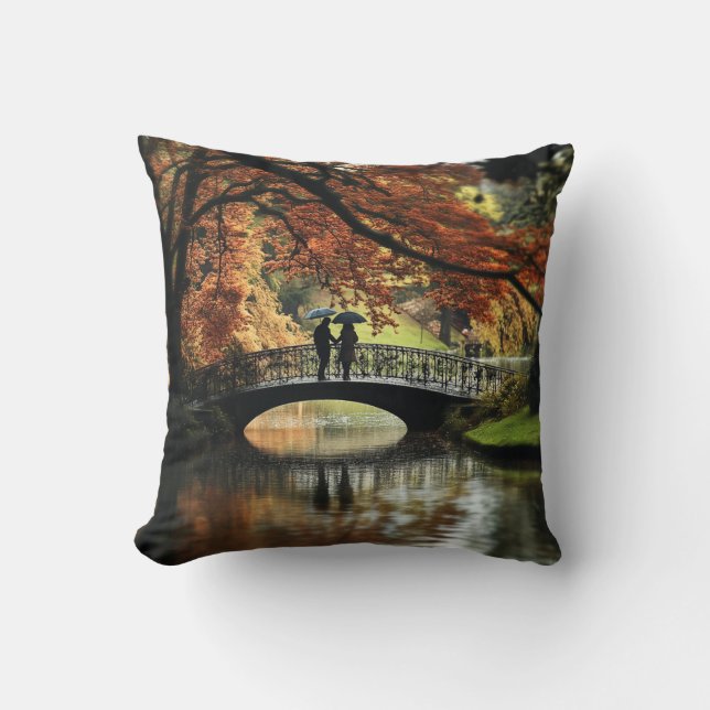 Coussin Pont Romantique - Célébrez l'Amour (Recto)