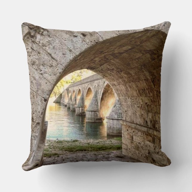 Coussin Pont sur Drina (Verso)