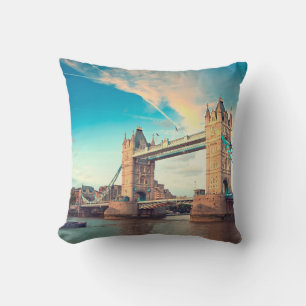 Coussin Pont tour au coucher du soleil, Londres, Londres,