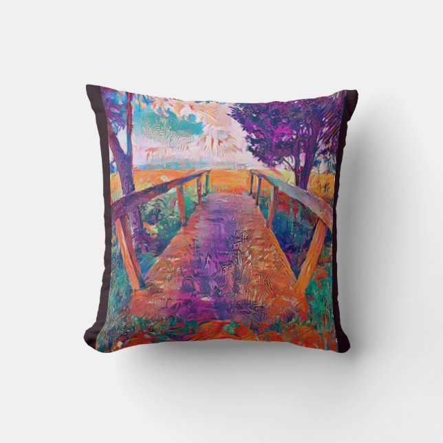 Coussin Pont vers la paix un vibrant (Recto)