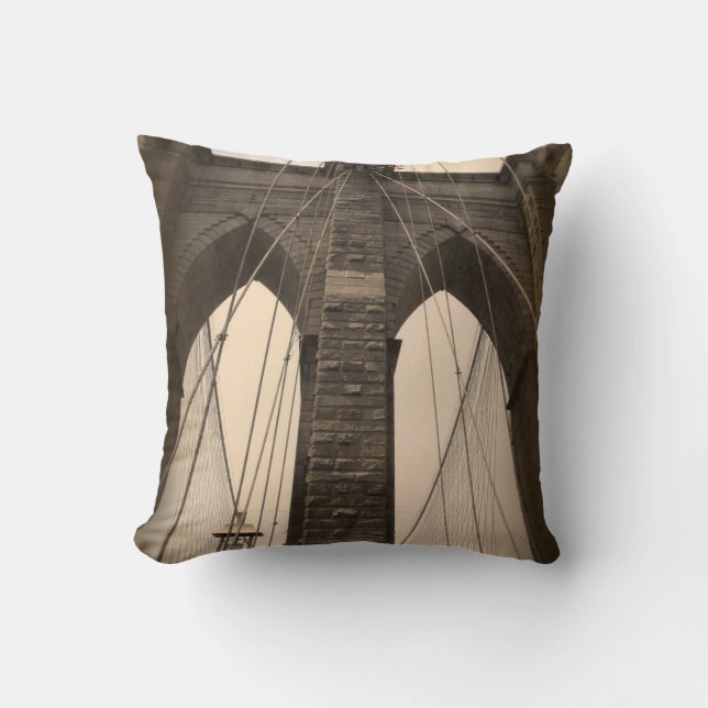 Coussin Pont vintage Sepia Brooklyn (Recto)