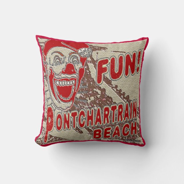 Coussin Pontchartrain Beach Clown (Recto)