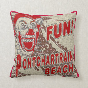 Coussin Pontchartrain Beach Clown