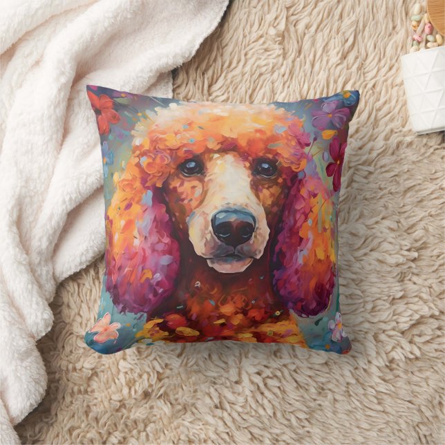 Coussin Poodle coloré (Couverture)