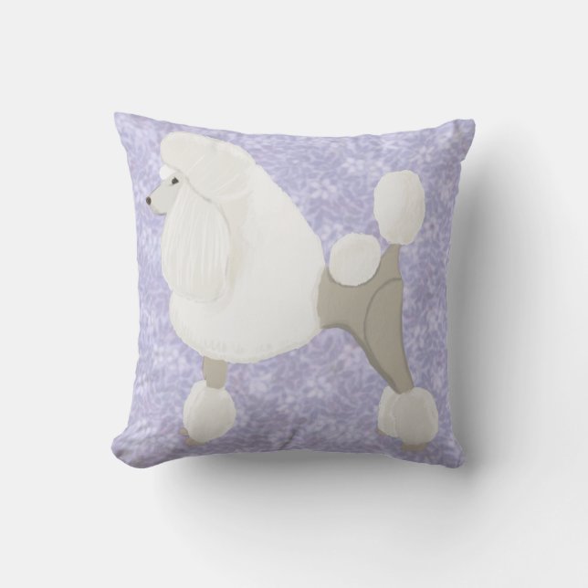 Coussin Poodle du White Show (Recto)