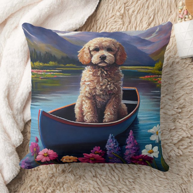 Coussin Poodle sur une pagaie : une aventure Pittoresque (Couverture)