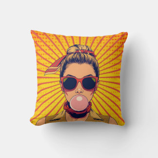Coussin  Pop Art Colorido  Arte Moderna Vibrante