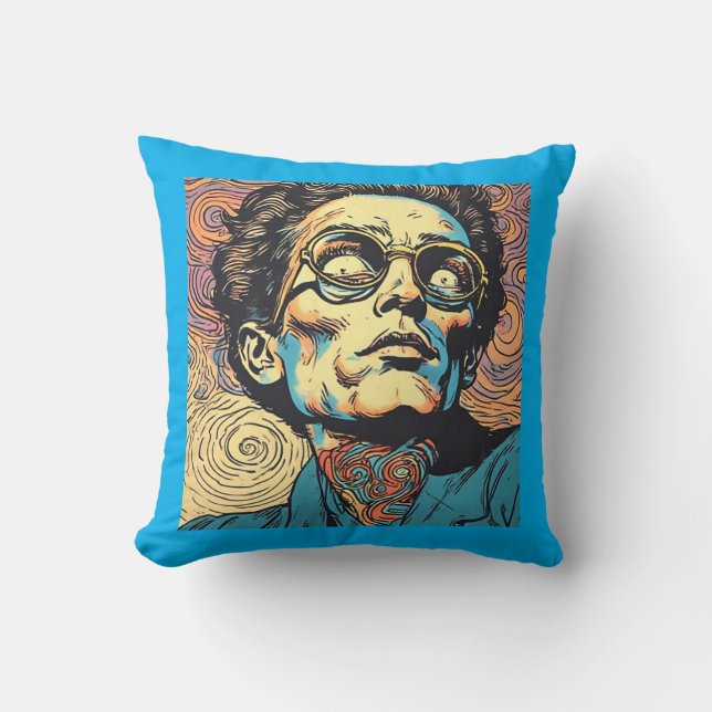 Coussin Pop Art Comic Book Character Psychedelic Pillow (Recto)
