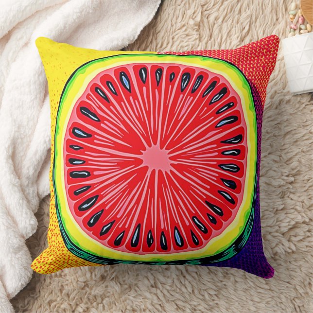 Coussin Pop Art de la pastèque (Couverture)