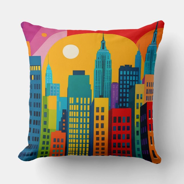 Coussin Pop Art de New York (Recto)