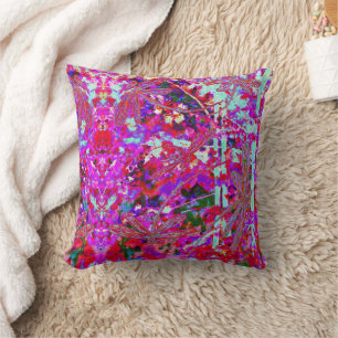 Coussin Pop Art Dragonlies sur Pink