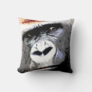Coussin Pop Art Gorilla Face