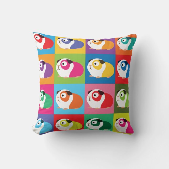 Coussin Pop Art Guinea Pigs (Recto)