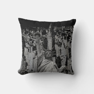 Coussin Pop Art New York City Manhattan Statue de la Liber