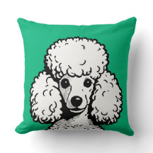 Pop Art Poodle Vert & Blanc Chic Aesthétique