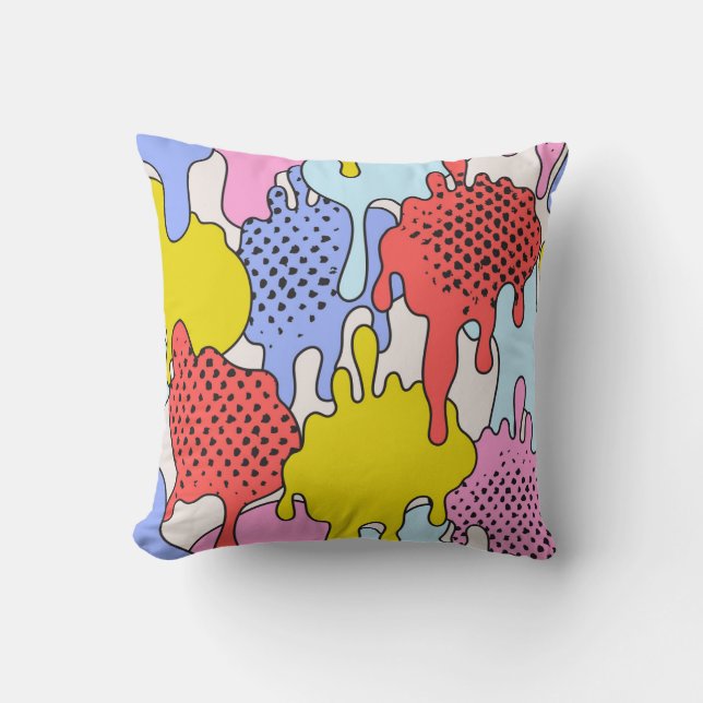 Coussin Pop Art Splatz : Dessin comique (Recto)