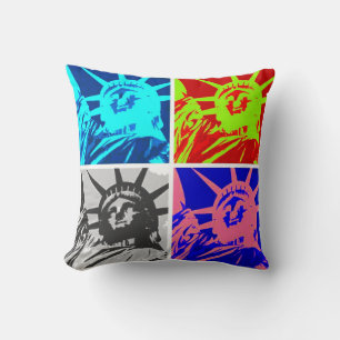 Coussin Pop Art Statue de la Liberté Jeu d'oreiller