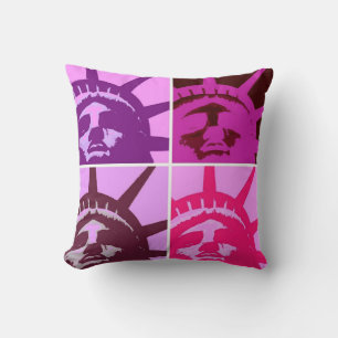 Coussin Pop Art Statue de la Liberté Jeu d'oreiller