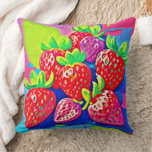 Coussin Pop Art Strawberry