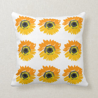 Coussin Pop Art Tournesol Couleur à Jeu Décoratif