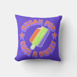 Coussin Pop de sucre Cartoon crème glacée réversible