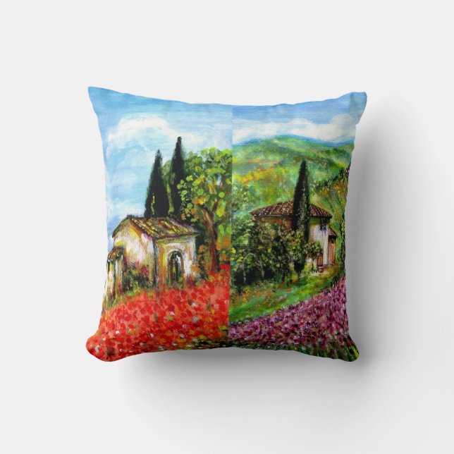 COUSSIN POPIES ET IRLANDES DANS LE PAYSAGE TOSCANE (Recto)