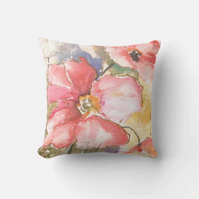 Coussin Poppies douces I (Recto)