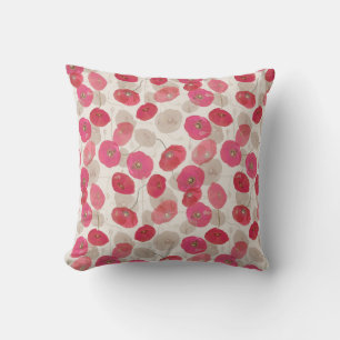 Coussin Poppies roses florales Abstraites modernes
